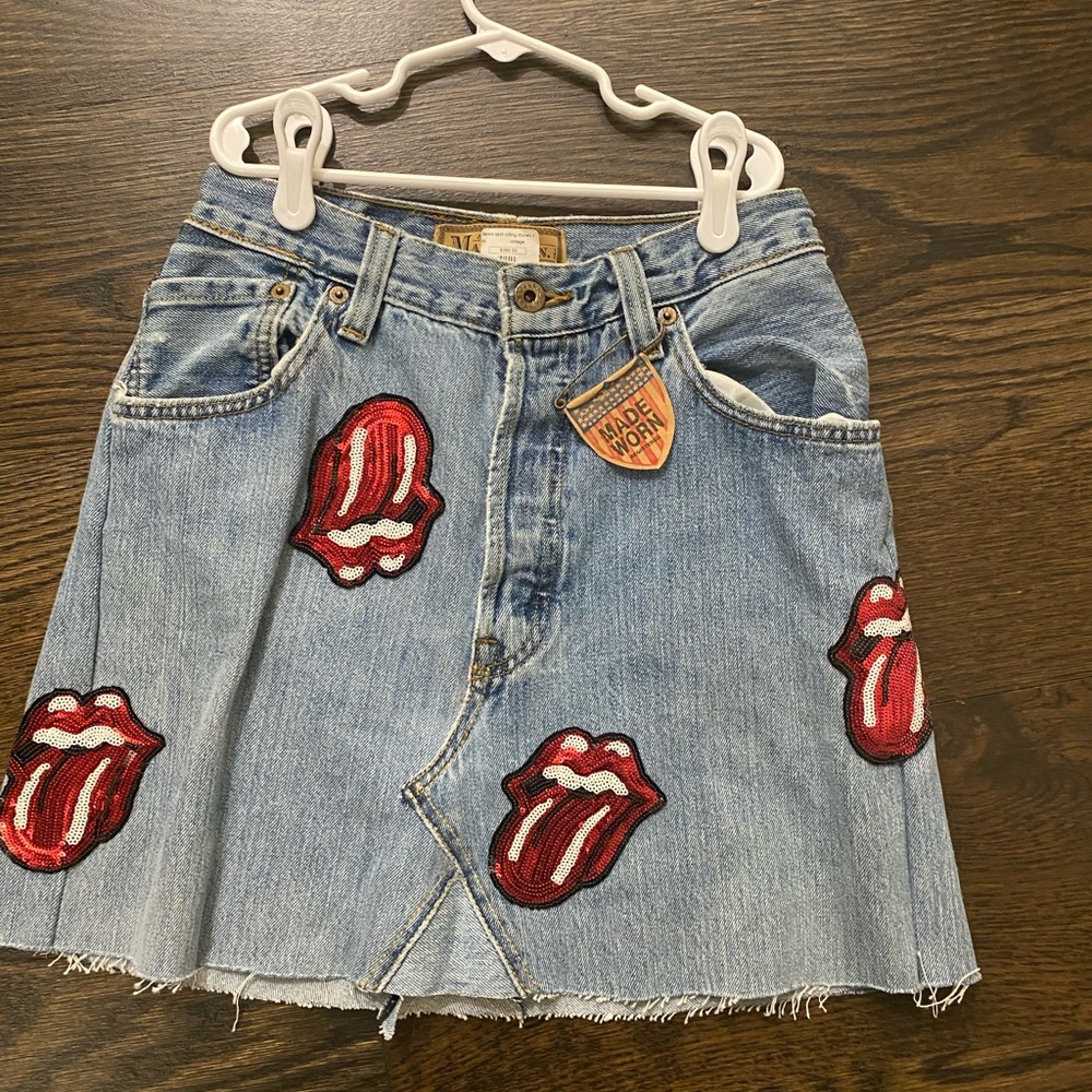 Made Worn Jean skirt, nwt, size xs but runs big!